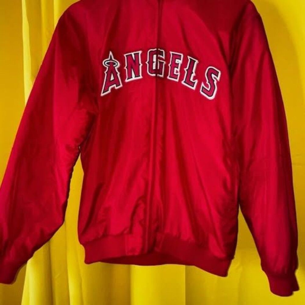 Vintage 2009 Majestic Angels Jacket XL Y2K Red-THERMA BASE TAG